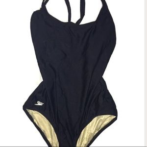 Black speedo one piece swimsuit